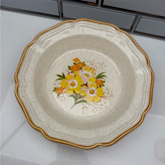 Mikasa Garden Club Soft Melody EC 456 Salad Bowl Soup Bowl 1970s 1980s - Picture 2 of 10